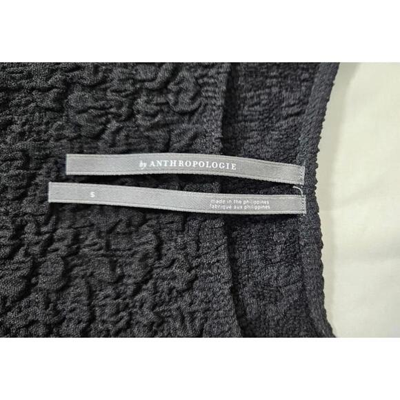 Anthropologie Women's Textured Crop Top Black Size Small - Picture 3 of 6